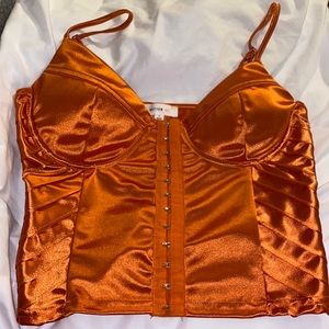 orange corset top